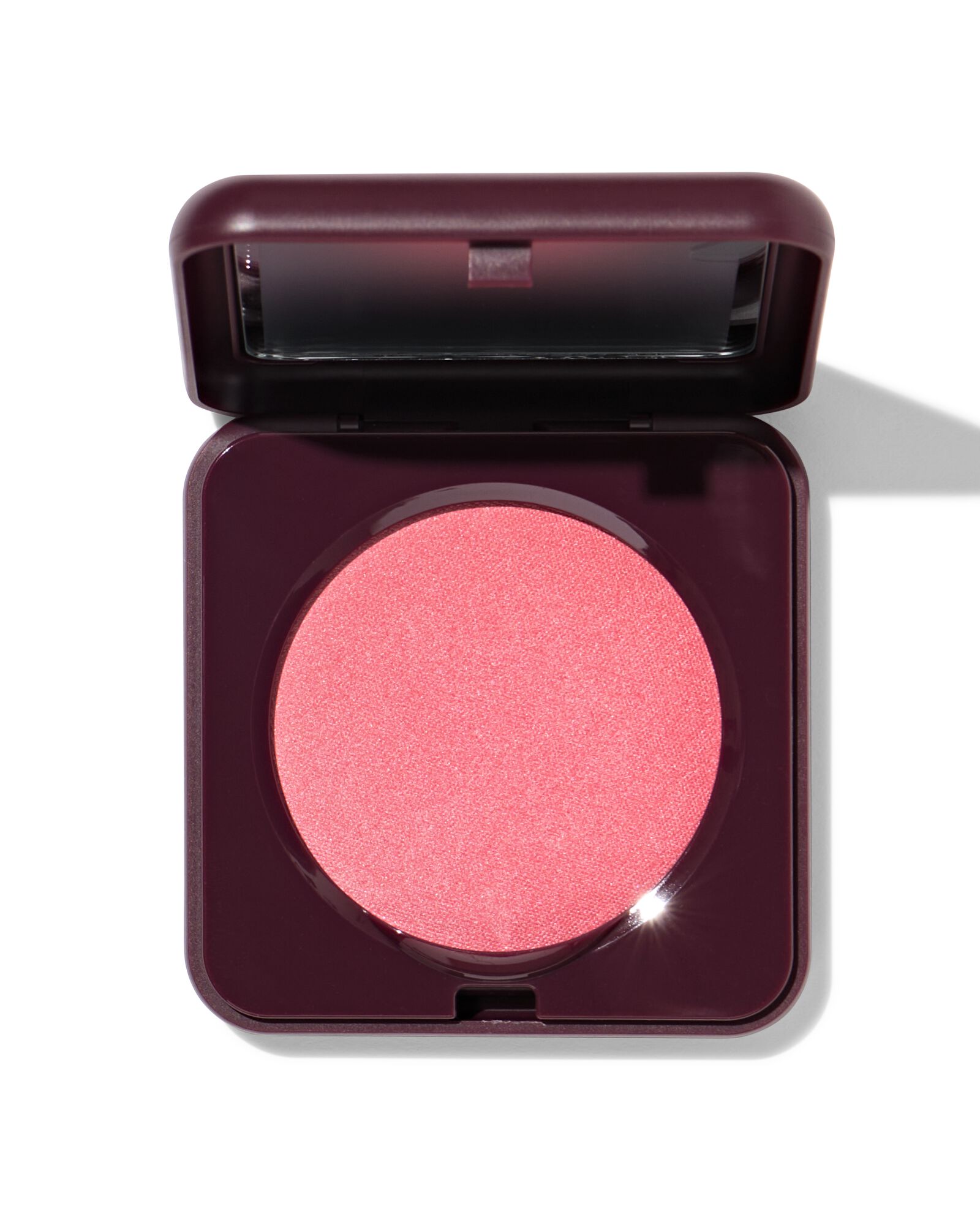 hervulbaar poederdoosje voor blush of highlighter donkerrood - 11290426 - HEMA